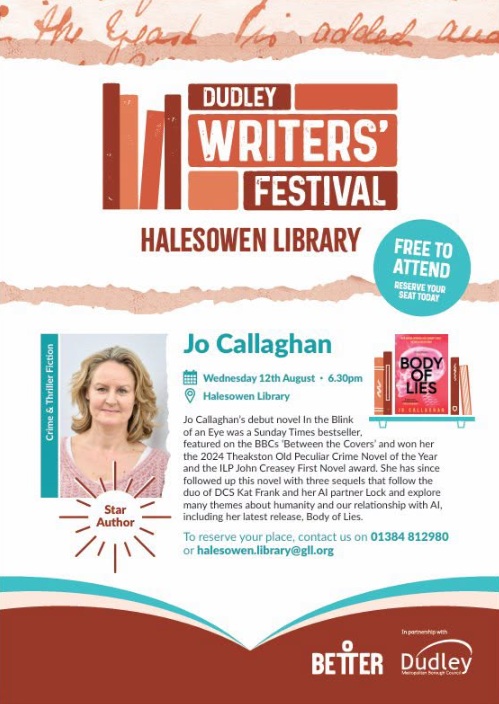 Halesowen Library - Writers Festival: Jo Callaghan